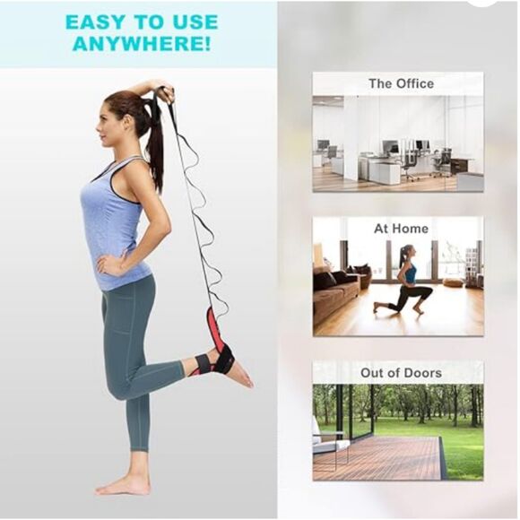 Comness Plantar Fasciitis, Foot, Calf, leg, heel Stretcher, Stretching Strap RED - Picture 7 of 9